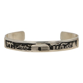 Tillie John Navajo Story Teller Cuff Bracelet