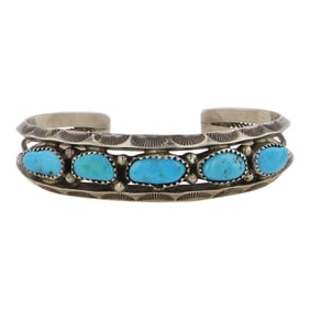 Harry Spencer Navajo Kingman Turquoise Bracelet