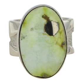 Abraham Peina Contemporary Zuni Artist Palomino Variscite Ring
