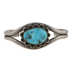 Tom H. Begay Vintage Navajo Blue Gem Turquoise Bracelet