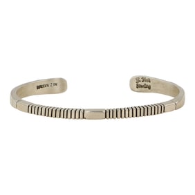 Julian Nez Navajo Sterling Silver Square Wire Sawed Bracelet