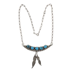 Navajo Kingman Turquoise Choker Necklace