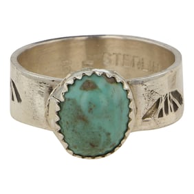 Rick Enriquez Navajo Nevada Turquoise Ring