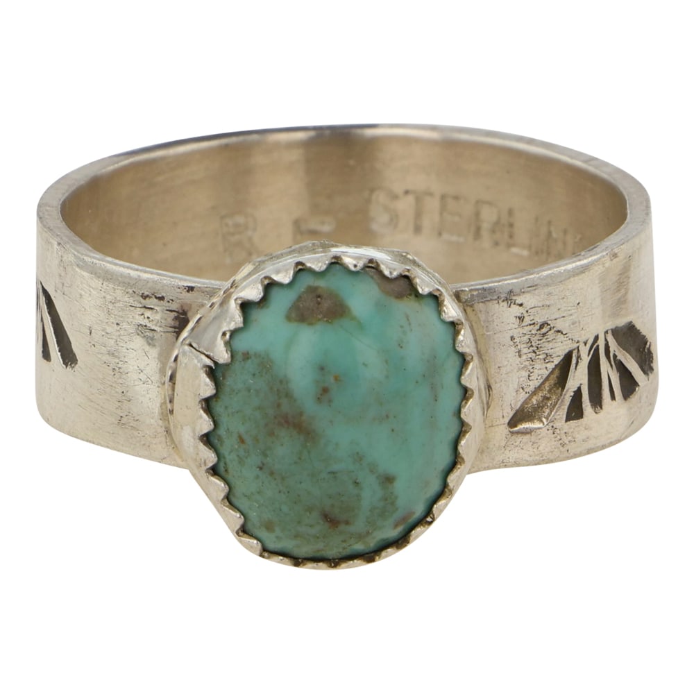 Rick Enriquez Navajo Nevada Turquoise Ring (1 of 3)