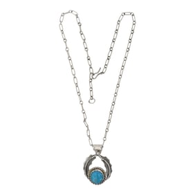 Navajo Blue Gem Turquoise Necklace