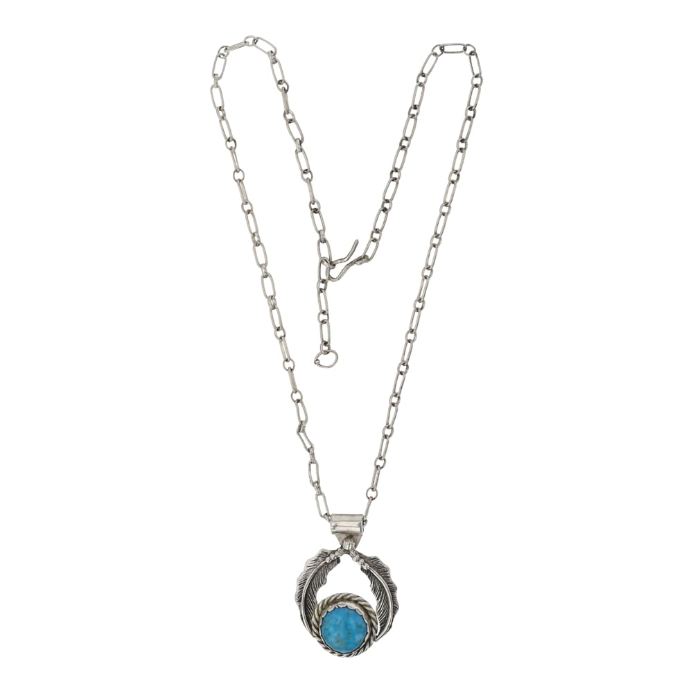 Navajo Blue Gem Turquoise Necklace (1 of 3)