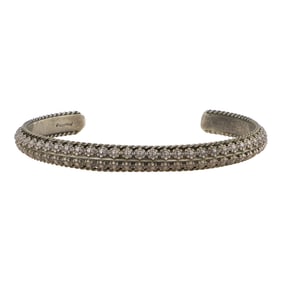 Vintage Navajo Plain Silver Heavy Wire Bracelet