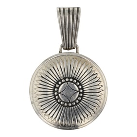 Vintage Navajo Plain Silver Pendant