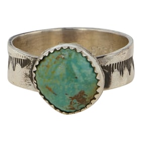 Rick Enriquez Navajo Nevada Turquoise Ring