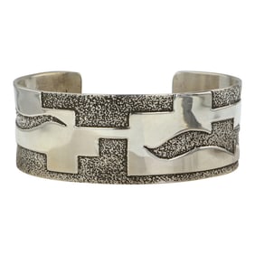 Abraham Peina Talented Contemporary Zuni Artist Large Cuff Bracelet