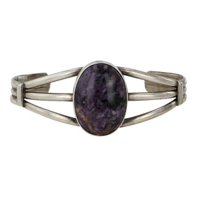 Henry Calladito Navajo Charoite Cuff Bracelet