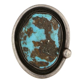 Vintage Navajo Nevada Turquoise Ring