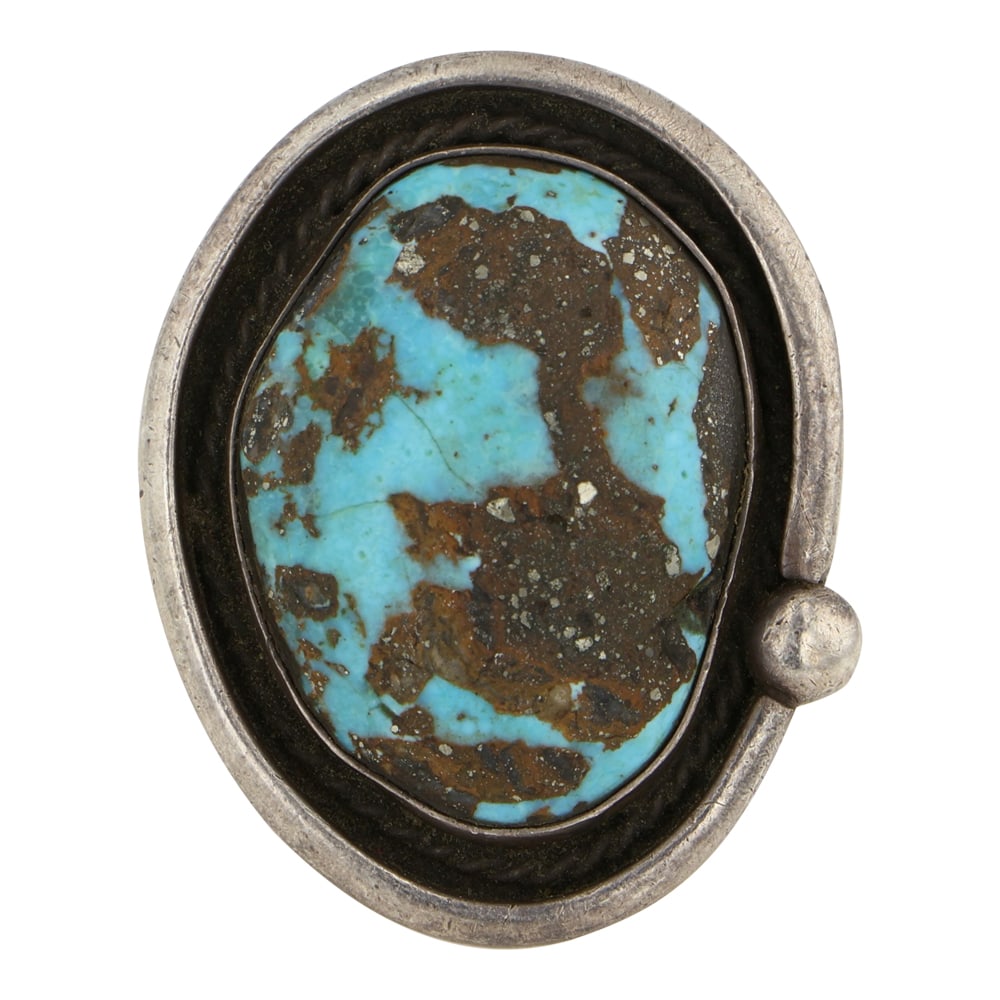 Vintage Navajo Nevada Turquoise Ring: Sterling Silver | Genuine Nevada Turquoise | Vintage Navajo Nevada Turquoise Ring | Navajo Native American Southwest Indian Jewelry | Good (no breaks or damages) | Approximate Weight: 16 Grams | Ring:
