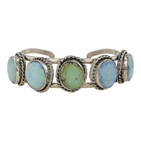 Gilbert Nez Navajo Golden Hills Turquoise Bracelet