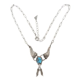 Vintage Navajo Kingman Turquoise Necklace
