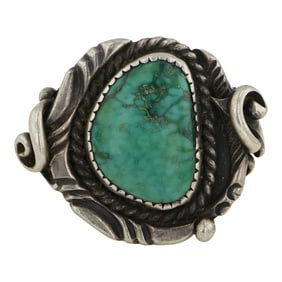 Vintage Navajo Nevada Turquoise Ring