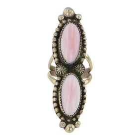 Boyd Ashley Navajo Pink Conch Two Stone Ring