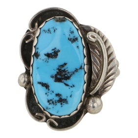 Vintage Navajo Sleeping Beauty Turquoise Ring