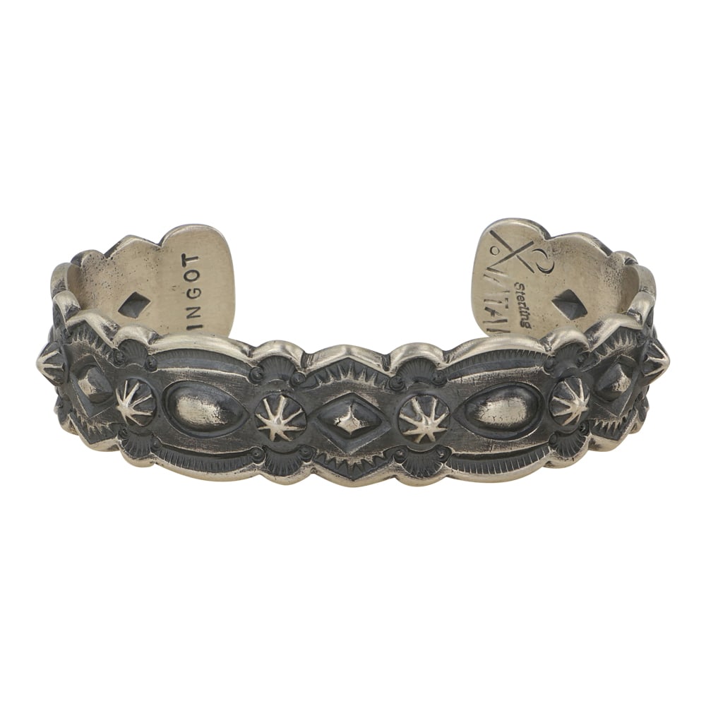 Gabriel Natan Award Winning Navajo Artist Rolled Ingot Cuff Bracelet: Ingot Silver | | Gabriel Natan Award Winning Navajo Artist Rolled Ingot Cuff Bracelet | Navajo Native American Southwest Indian Jewelry | Good (no breaks or damages) | Approximate Weight: 43 Grams | B