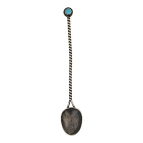 Vintage Navajo Kingman Turquoise Spoon