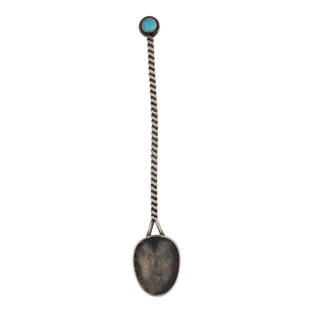Vintage Navajo Kingman Turquoise Spoon (1 of 2)