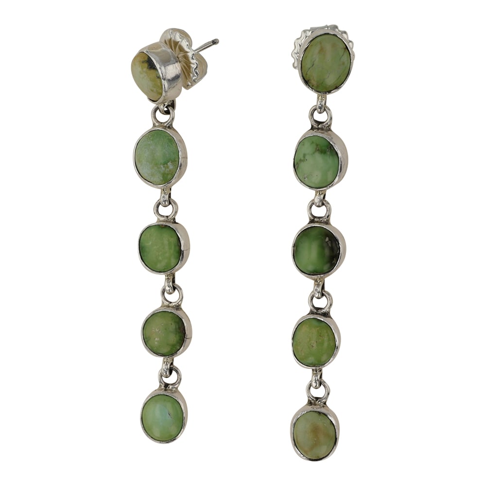 Navajo Emerald Valley Turquoise Earrings (1 of 4)