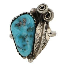 Vintage Navajo Kingman Turquoise Ring