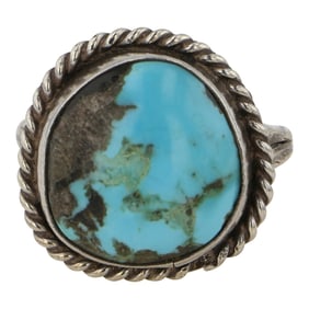 Vintage Navajo Nevada Turquoise Ring