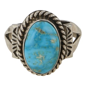 Navajo Blue Gem Turquoise Ring