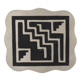 Navajo Plain Silver Rug Patter Pin