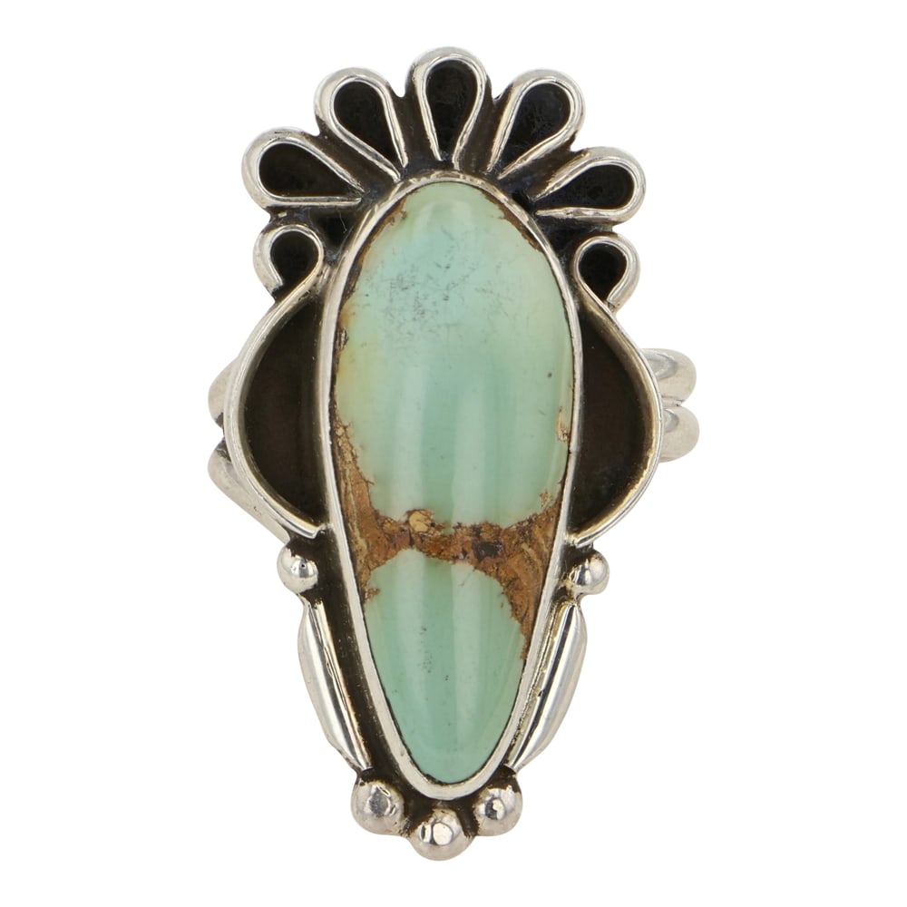 Navajo Royston Turquoise Adjustable Ring (1 of 3)