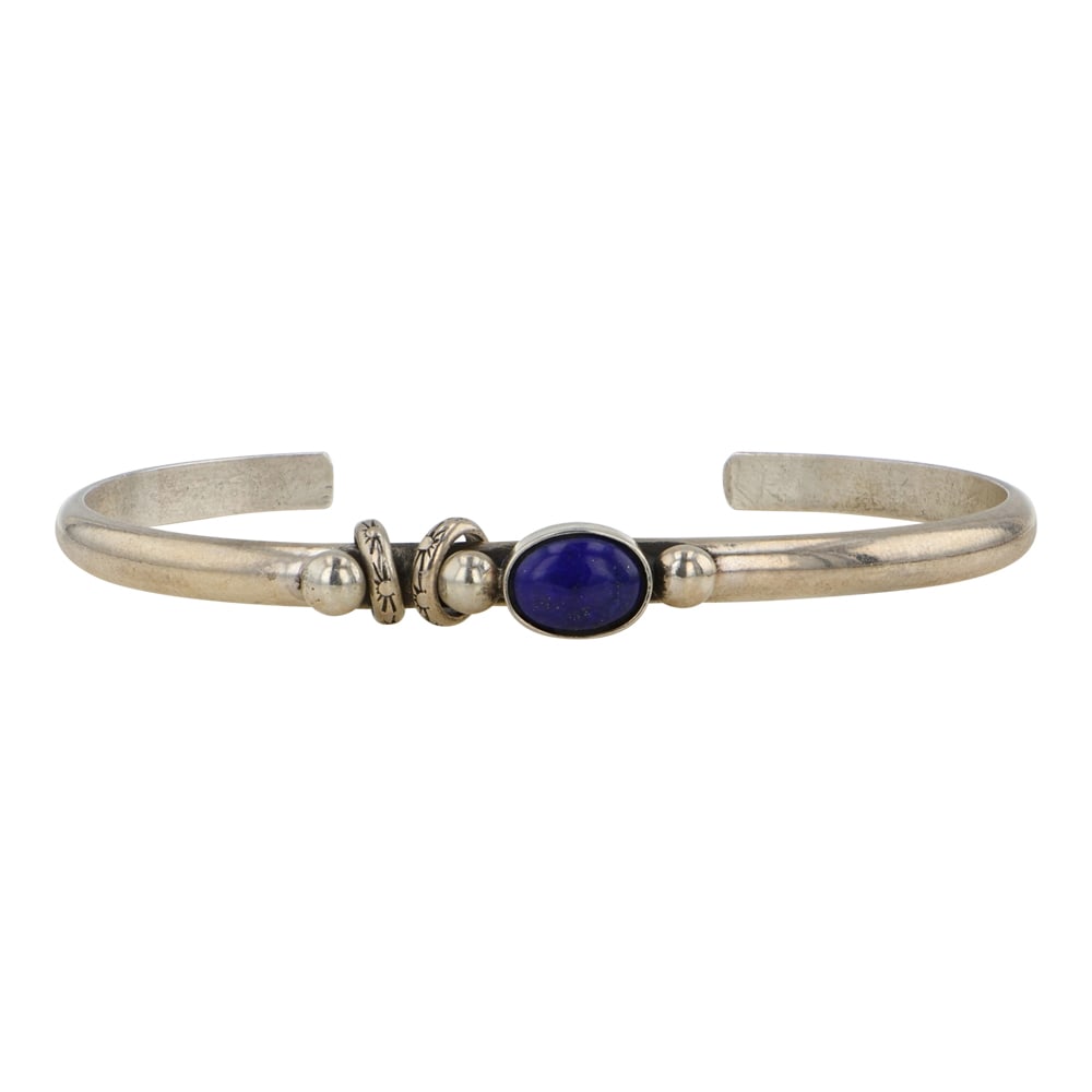 Eugene Nelson Navajo Lapis Cuff Bracelet (1 of 4)