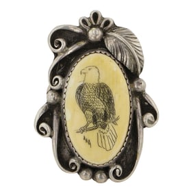 Navajo Eagle Portrait Ring