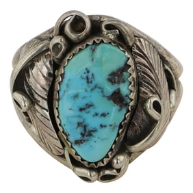 Vintage Navajo Sleeping Beauty Turquoise Ring