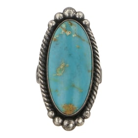 Vintage Navajo Blue Ridge Turquoise Ring