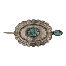 Emerson Kinzel Navajo Nevada Turquoise Hair Barrette