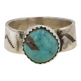 Rick Enriquez Navajo Nevada Turquoise Ring