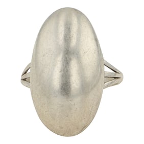 Vintage Navajo Plain Silver Domed Ring