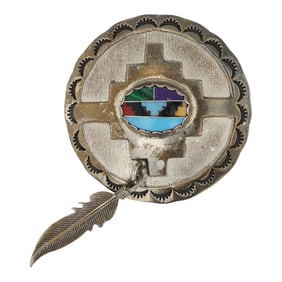 Navajo Inlay Block Pin / Pendant