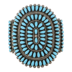 Navajo Cluster Block Large Cuff Bracelet