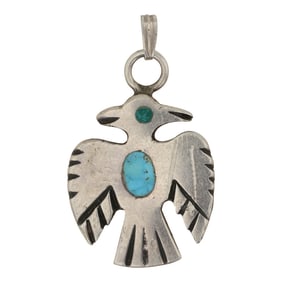 Vintage Navajo Turquoise Thunderbird Ring