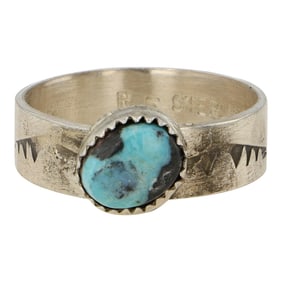 Rick Enriquez Navajo Compitos Turquoise Ring