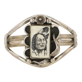 Navajo Portrait cuff Bracelet