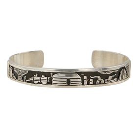 Tillie John Navajo Story Teller Cuff Bracelet