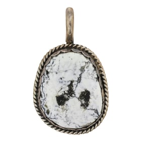 Navajo White Buffalo Pendant