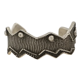 Navajo Tufa Cast Intricate Cuff Bracelet