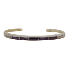 Roderick and Lela Kaskalla Vintage Zuni Sugilite Inlay Bracelet
