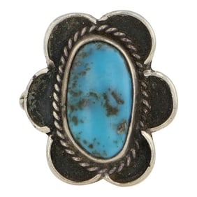 Vintage Navajo Blue Ridge Turquoise Ring