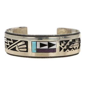 Tim Yazzie Navajo San Felipe & Santo Domingo Award Winning Artist Turquoise Acoma Sugilite & Mother