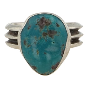 Navajo Fox Turquoise Ring